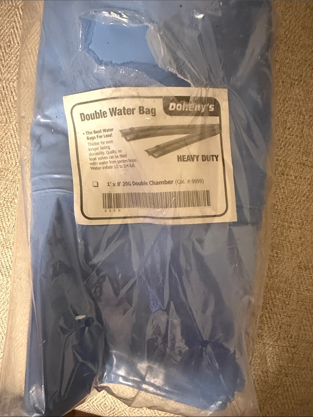 Double Water Bag Heavy Duty - Blue